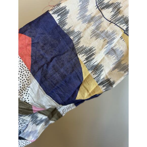 Beaded TUNIC Med KAFTAN COCO Dress V-Neck Flowers Boho Patchwork Coverup ZARA - Picture 7 of 12